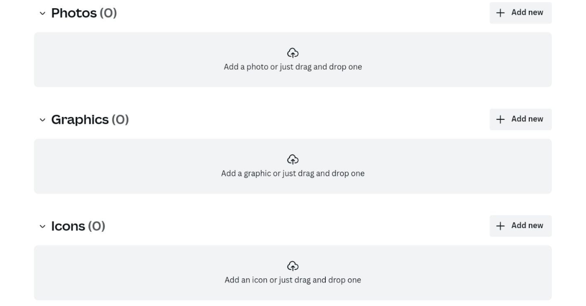 Masukkan photos, graphics, icons di ciri baharu canva